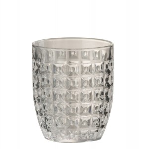 Reliéfní transparentní sklenička Embossed - Ø9*10cm / 150ml
