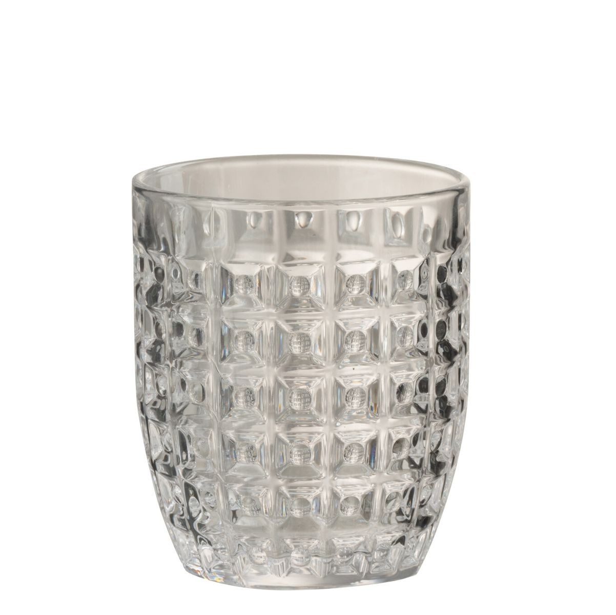 Reliéfní transparentní sklenička Embossed - Ø9*10cm / 150ml