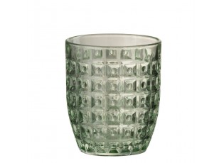 Zelená reliéfní sklenička Embossed - Ø9*10cm / 250ml