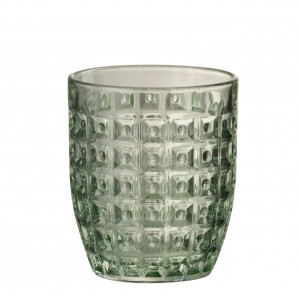 Zelená reliéfní sklenička Embossed - Ø9*10cm / 250ml