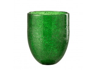 Zelená sklenička s bublinkami Lisboa - Ø8*9cm / 340ml