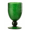 Zelená sklenička na víno na noze s bublinkami Wine Lisboa green - Ø9*15cm / 370ml Materiál : skloBarva : zelená