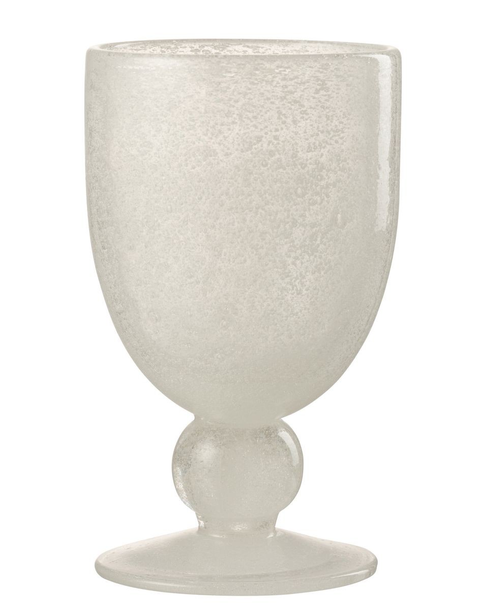 Bílá sklenička na víno na noze s bublinkami Wine Lisboa White - Ø9*15cm / 370ml