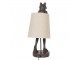 Stolní lampa s textilním stínidlem v designu žáby – Ø 23*56 cm