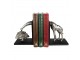 2ks stříbrná antik zarážka na knihy ve tvaru žirafy Giraffe - 30*10*18 cm