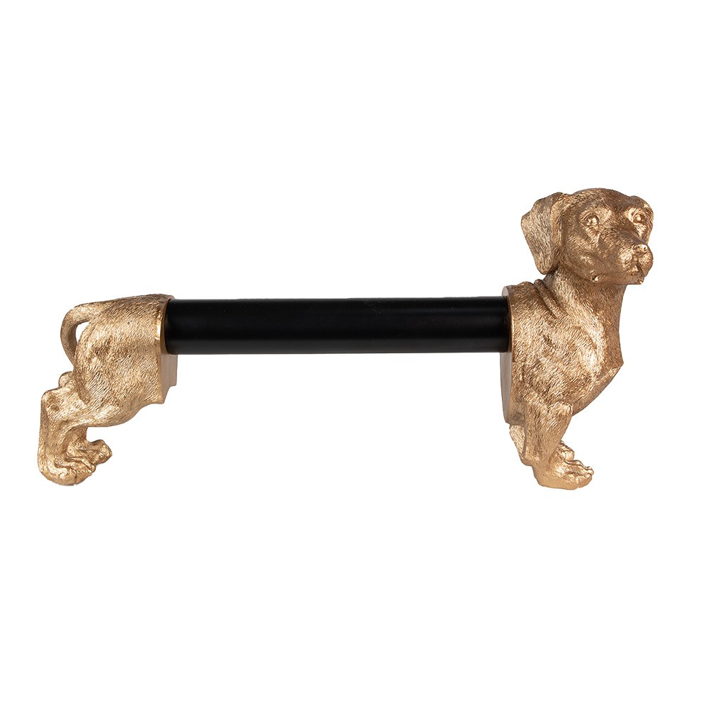 Stojan na kuchyňské role jezevčík Dog Gold - 46*15*21 cm