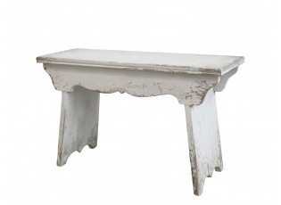 Bílá antik dřěvěná stolička Old French - 80*38*48cm