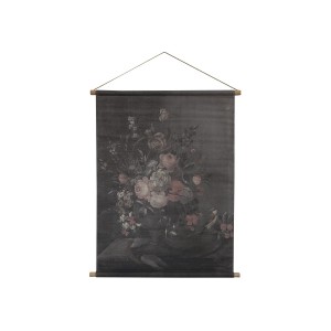 Nástěnná vintage mapa s květy Floral print - 76*97cm