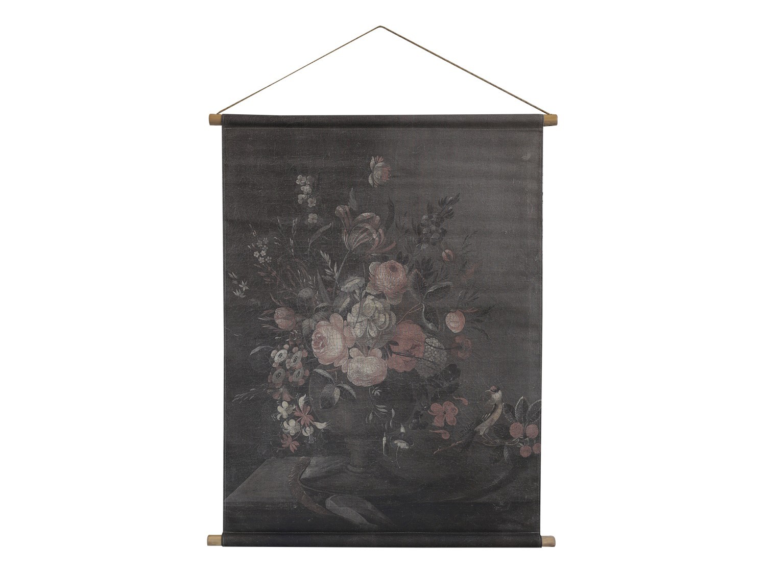 Nástěnná vintage mapa s květy Floral print III - 76*97cm