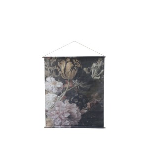 Nástěnná vintage mapa s květy Floral print - 124*145cm