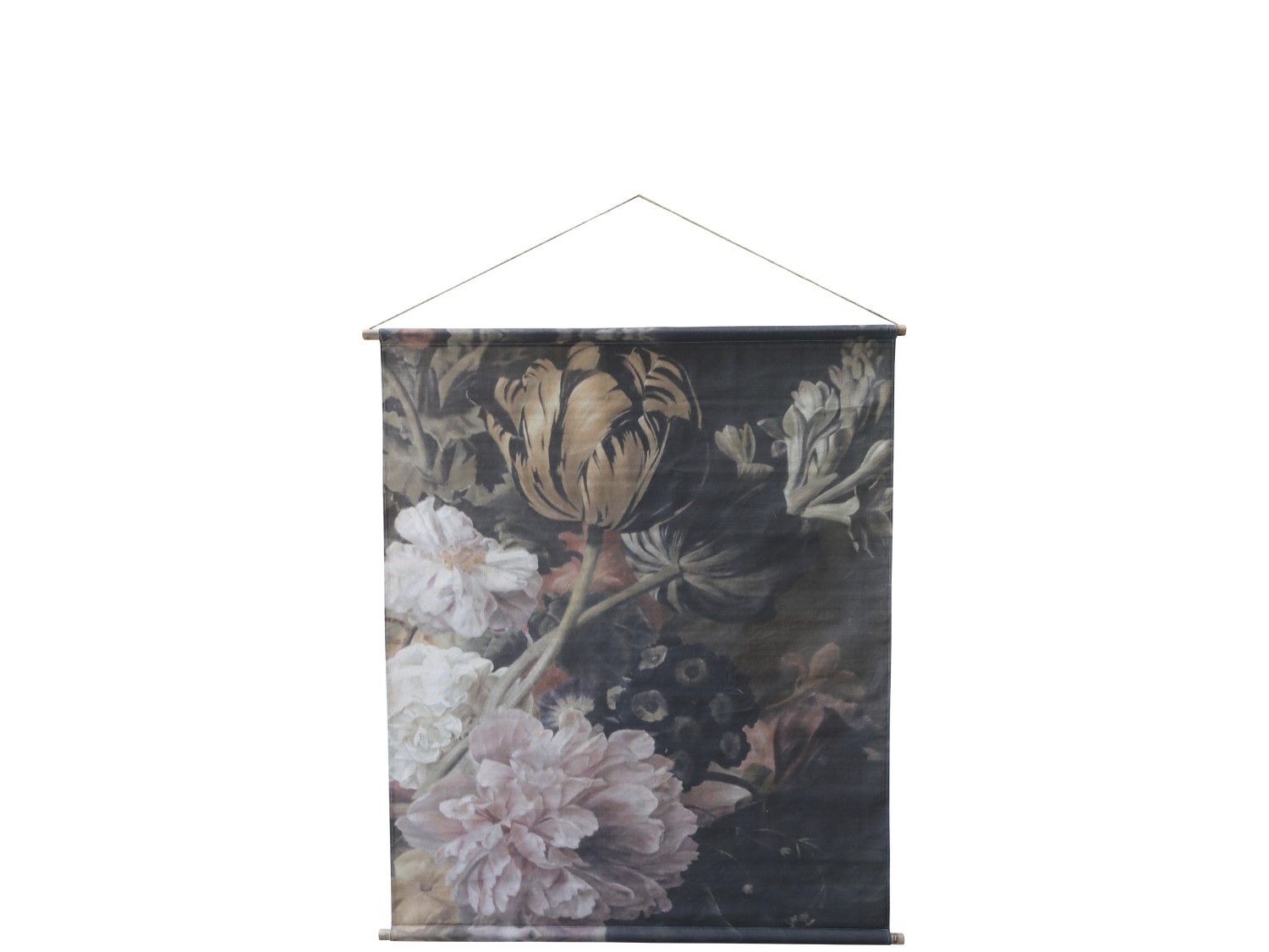 Nástěnná vintage mapa s květy Floral print V - 124*145cm
