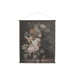 Nástěnná vintage mapa s květy Floral print VI - 124*145cm