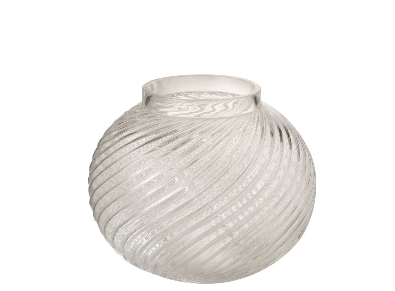 Skleněná průhledná váza Stripes S - Ø 15*12,5 cm J-Line by Jolipa