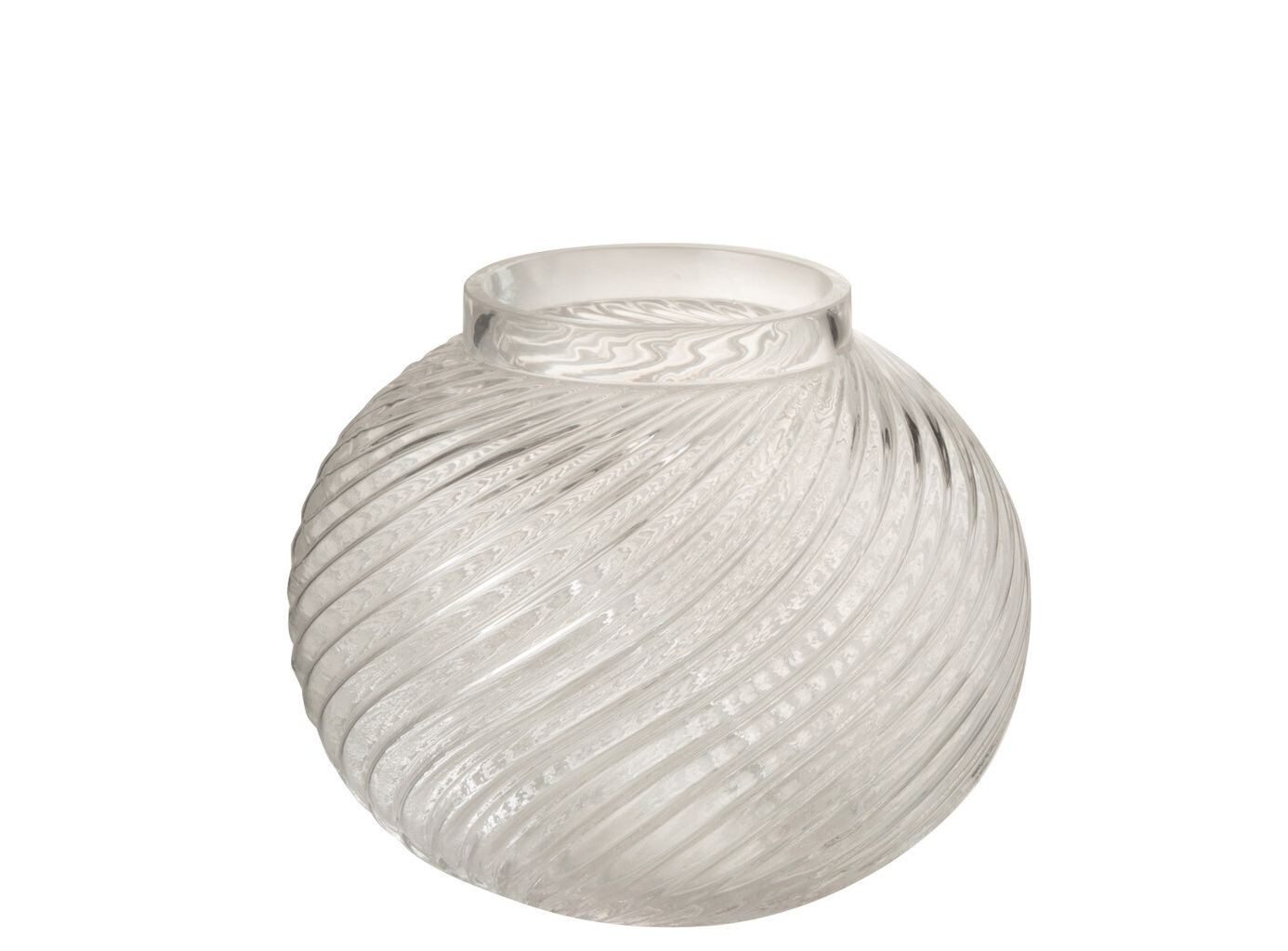 Skleněná průhledná váza Stripes S - 15,5*15,5*12,5 cm