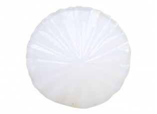 Bílá skleněná úchytka Ria - Ø 3,5 cm