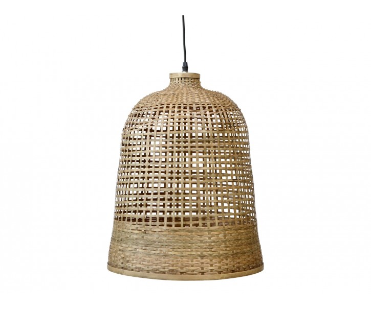 Přírodní antik závěsné světlo s bambusovým stínidlem Lamp Bamboo - Ø41*52cm/ E27/ 40W