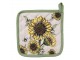 Béžová bavlněná chňapka - podložka se slunečnicemi Sunny Sunflowers - 20*20cm