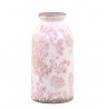 Keramická dekorační váza s růžovými květy Melun - Ø 8*16 cm Materiál: keramikaBarva: krémová, pudrovo-růžová