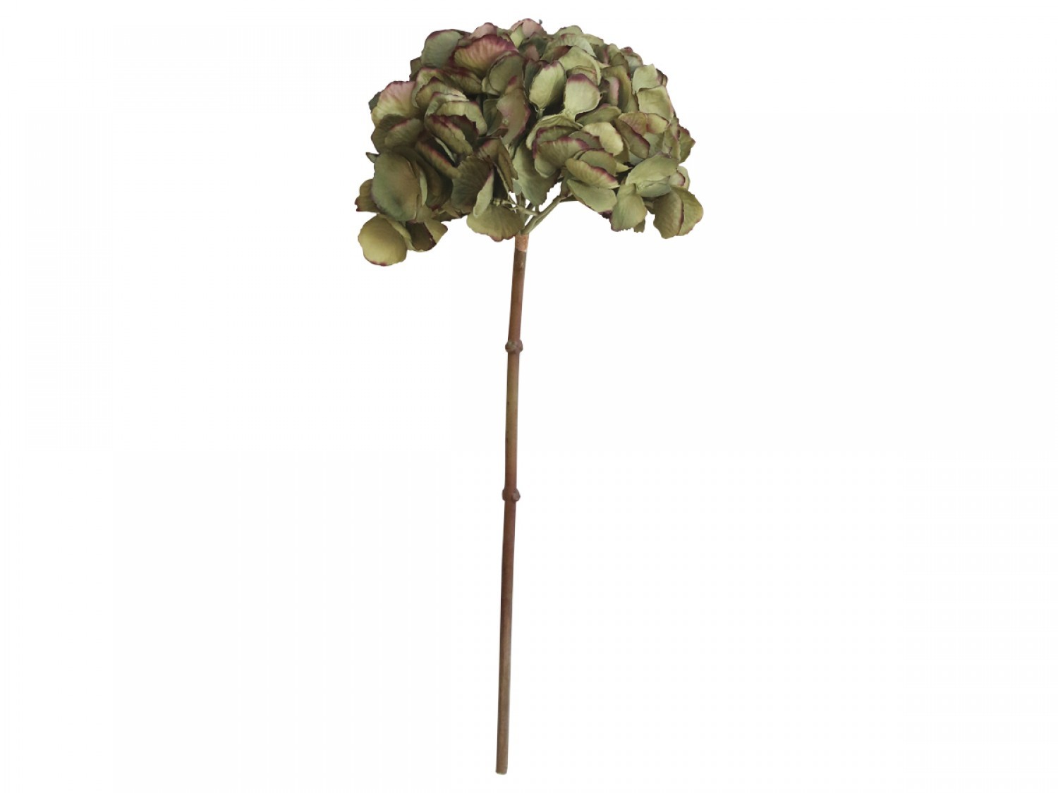 Levně Dekorace umělá zelená květina Hortenzie Hydrangea dusty green - 46 cm 39006700 (39067-00)