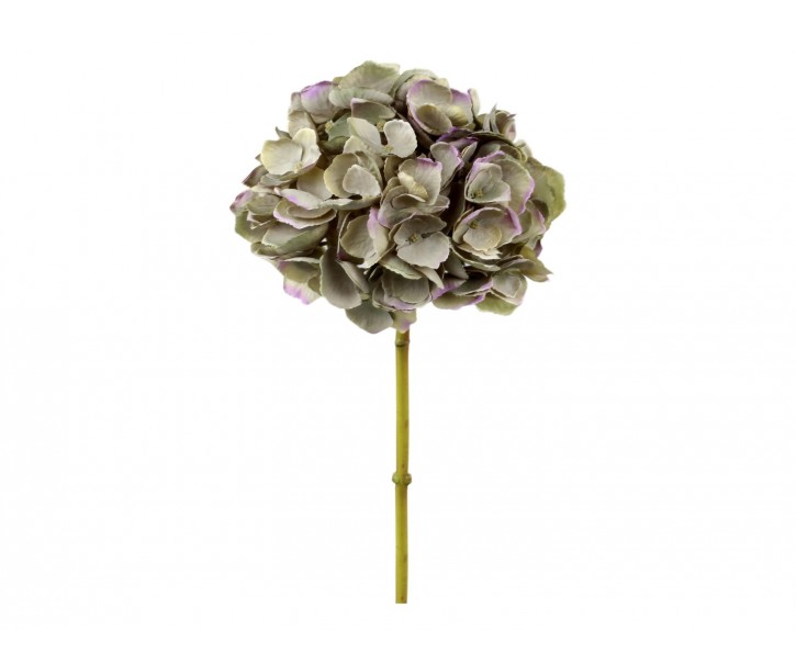 Dekorace umělá zelená květina Hortenzie Hydragea verte - 46 cm