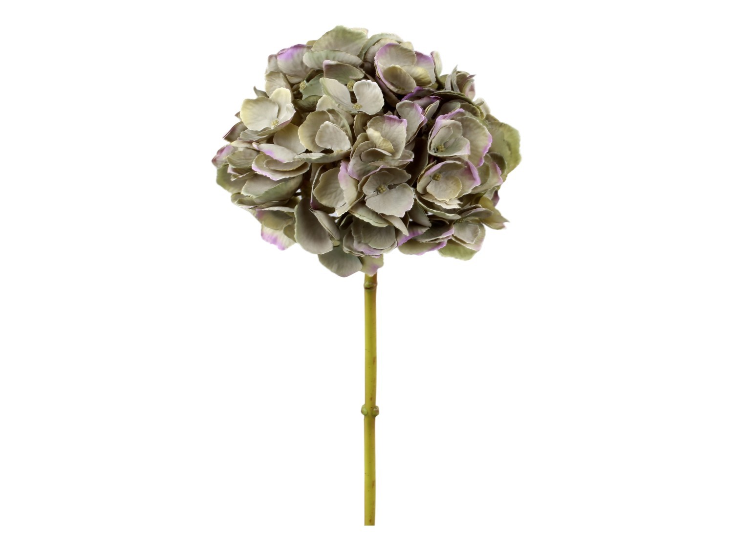 Levně Dekorace umělá zelená květina Hortenzie Hydrangea verte - 46 cm 39006721 (39067-21)