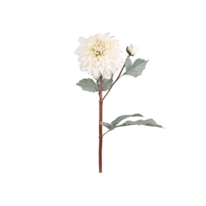 Dekorace umělá krémová květina Jiřina Dahlia cream - 48 cm