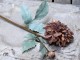 Dekorace umělá květina Jiřina Dahlia mocca - 50 cm