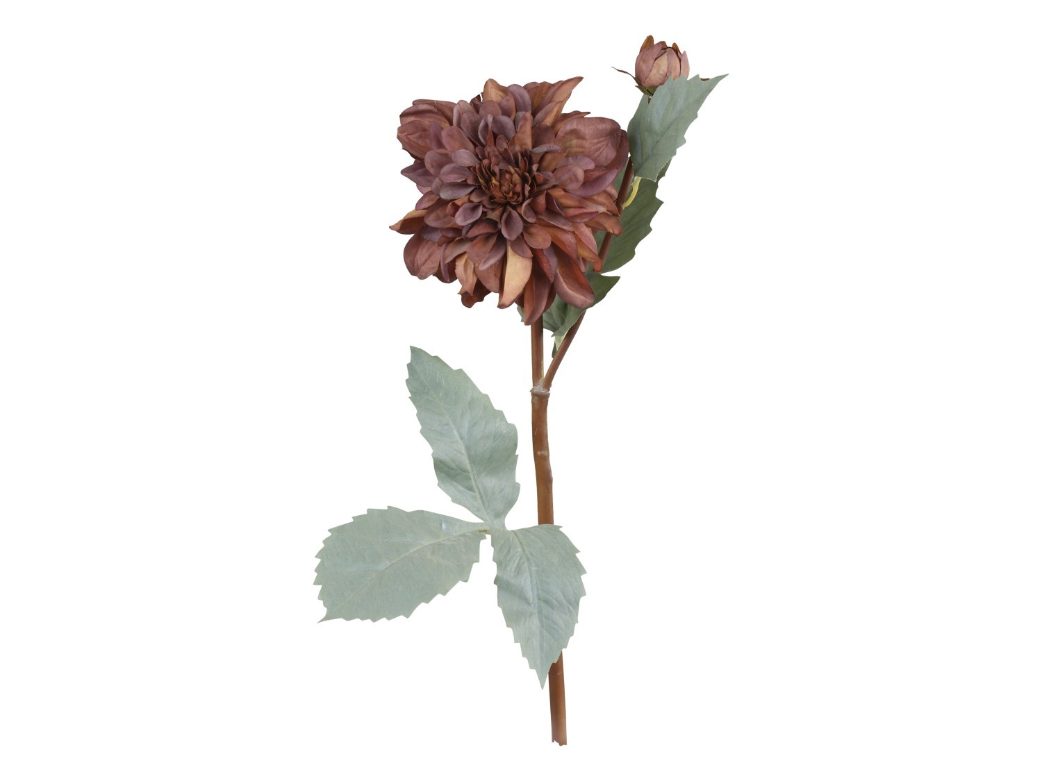 Dekorace umělá květina Jiřina Dahlia mocca - 50 cm Chic Antique