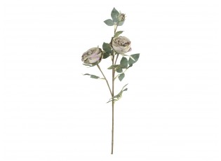 Dekorace umělá zelená květina Růže Rose dusty green - 75 cm