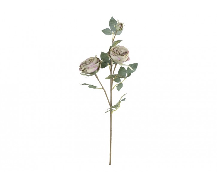 Dekorace umělá zelená květina Růže Rose dusty green - 75 cm