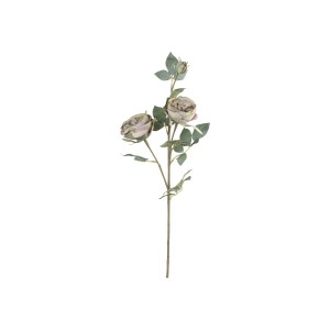 Dekorace umělá zelená květina Růže Rose dusty green - 75 cm