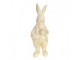 Velikonoční krémová-žlutá dekorace králíka Métallique - 12*11*22 cm