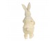 Velikonoční krémová-žlutá dekorace králíka Métallique - 12*11*22 cm