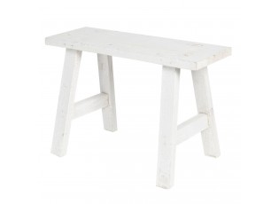 Bílá dekorační stolička ze dřeva Quinton - 40*14*27 cm