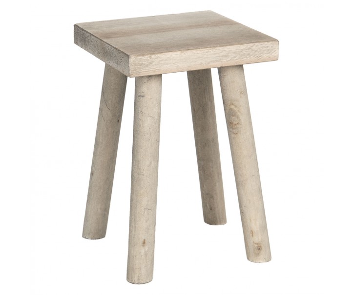 Dekorační stolička ze světlého dřeva - 18*18*26 cm