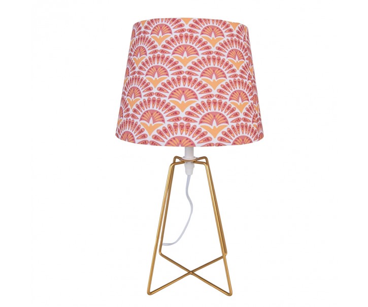Stolní lampa s barevným vintage stínidlem - Ø 20*35 cm E27/ 1*60W