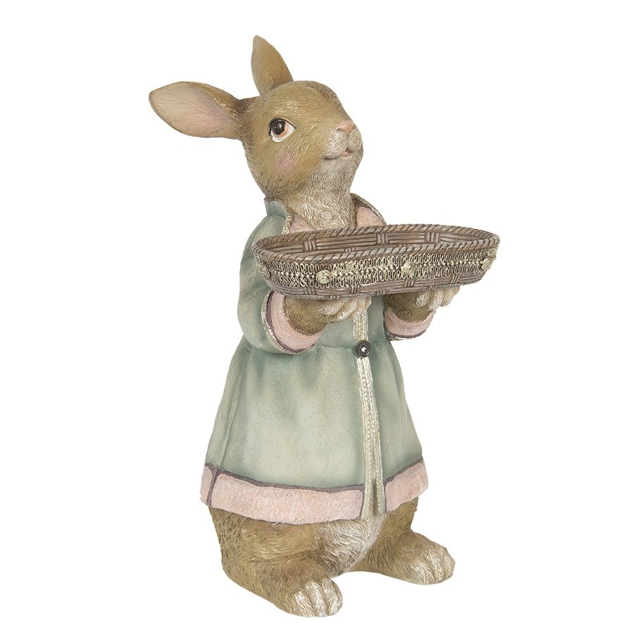 Levně Dekorace králík s podnosem - 23*17*36 cm 6PR2331