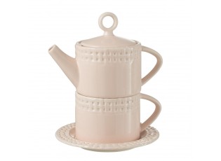 Růžový keramický Tea for One Hella Pastel Pink - 18*16*22 cm