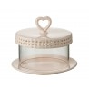 Růžový keramický servírovací podnos s poklopem Hella Pastel Pink - Ø16*13 cm