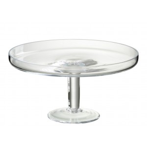 Transparentní skleněný podnos na dort Cake Tray - Ø 27*14cm