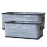 2ks dekorační plechové zinkové antik obaly na květináče - 58*36*24 cm Barva: zinková antik s patinouMateriál: kov