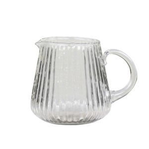 Skleněný transparentní džbánek s vroubky Jug Groove - 14*12cm