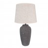 Šedá stolní lampa s keramickou nohou Tioné - Ø24*45 cm E27/max 1*60W Barva: Béžová, šedáMateriál: Keramika, kov, textilHmotnost: 1,644 kg