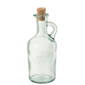 Malá skleněná karafa z recyklovaného skla se špuntem Weny - 7*7*17 cm/ 250ml