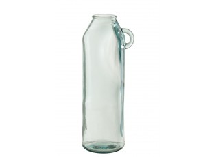 Skleněná váza z recyklovaného skla s ouškem Weny - 14*14*45cm