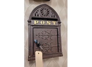 Hnědá poštovní schránka Post - 22*9*35 cm