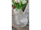 Skleněná průhledná váza Stripes S - 15,5*15,5*12,5 cm