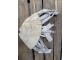Dřevěná dekorace ryba na provázku s bílou patinou Fish flat - 22*4*28cm