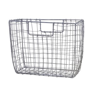 Zinkový antik drátěný košík Fil de fer Basket L - 29*13*22cm