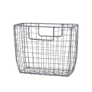 Zinkový antik drátěný košík Fil de fer Basket M - 26*10*20cm